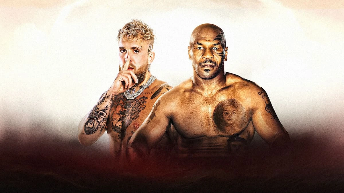 Jake Paul y Mike Tyson juntos en una imagen promocional