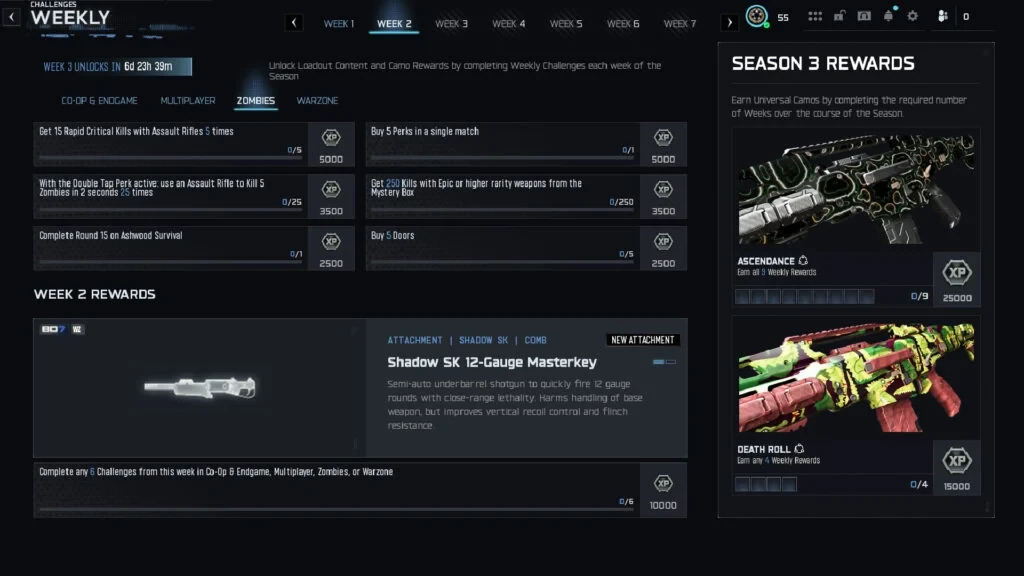Desafíos de Zombies de la Semana 2 en BO7 Temporada 3