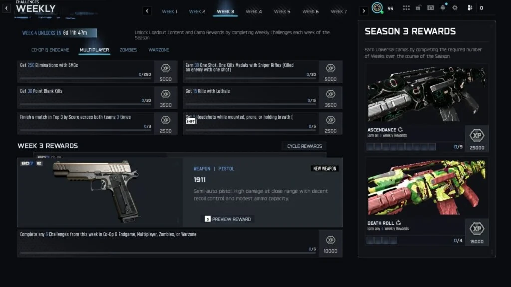 Desafíos de Multijugador de la Semana 3 en BO7 Temporada 3