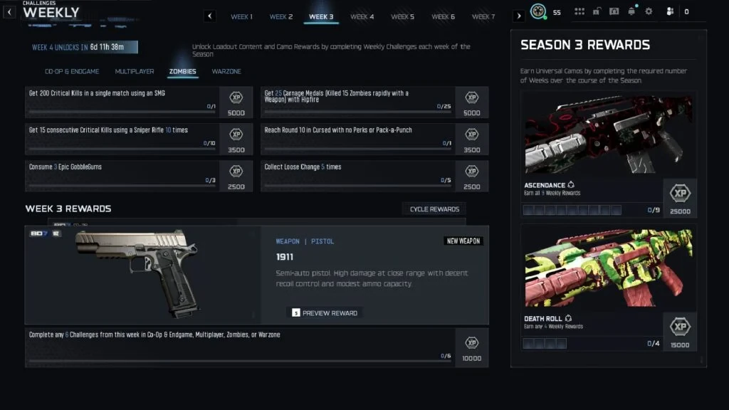 Desafíos de Zombies de la Semana 3 en BO7 Temporada 3